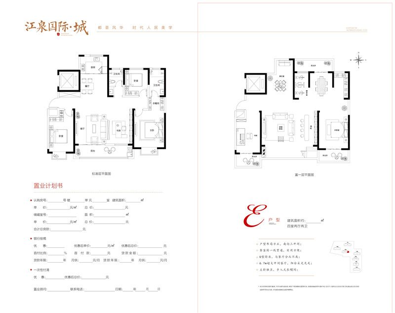 江泉國際·城 E戶型圖