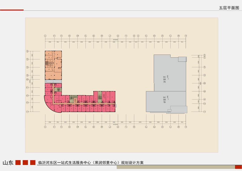 果潤(rùn)?quán)徖镏行?五層平面戶型圖