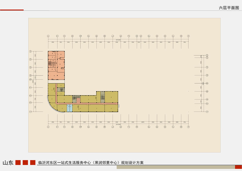 果潤(rùn)?quán)徖镏行?六層平面戶型圖