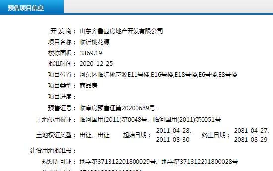 12月下旬臨沂共21項目獲預售證，共批準55棟樓